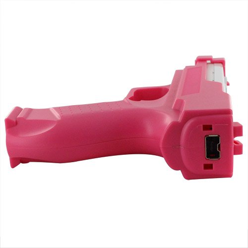 Skque®Vibration Motion Plus Gun Pistol for Nintendo Wii Remote Controller,Pink