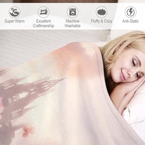 Manta de forro polar de loto estampada para sofá y cama 6
