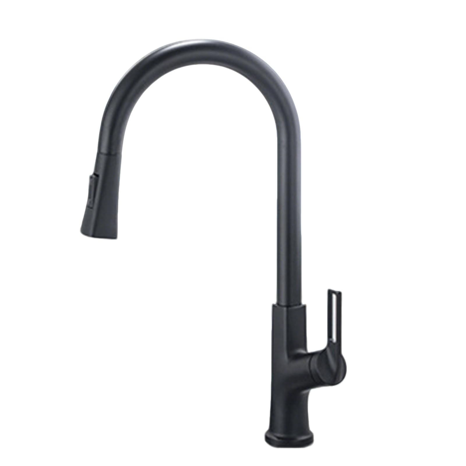 ZYCHSJXA Kitchen Tap with Pull Out Sprayer Two Water Outlet Modes 360° Swivel Spout Mixer Taps 1 Hole,Black