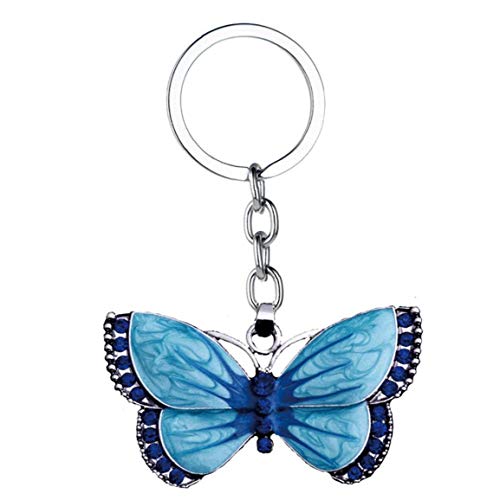 Rétro Porte-clés Mode Drop Alliage Huile Forme Papillon pour Décoration Accessoires Pendentif