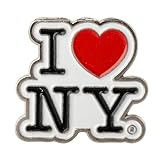 Artisan Owl I Love New York Souvenir Lapel Pin - Stylish New York-Themed Pin, Perfect for Collectors & Gifts (White)