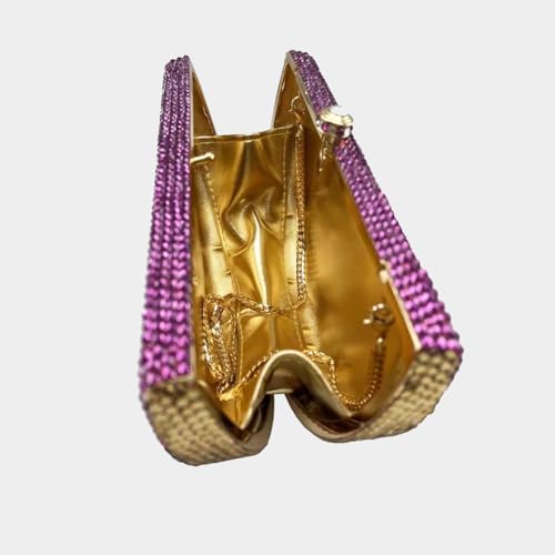 Image of Women Cute Fruit Evening Clutch Sparkling Rhinestones Purse Crystal Banquet Prom Shoulder Bag