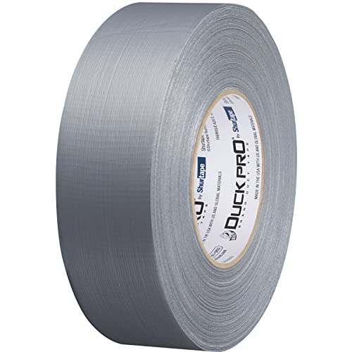Image of Shurtape Duck Pro Professional Grade, All-Purpose Cloth Duct Tape for HVAC, Industrial and Packing, 48mm x 60yd, 11.0 mil, Silver, 1 Roll (105456)