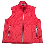 [DECOY] デコイ ベスト メンズ ナイロンベスト 抗菌 撥水 防風 アウトドア ポケット付き 無地 レッド 221132-1-L