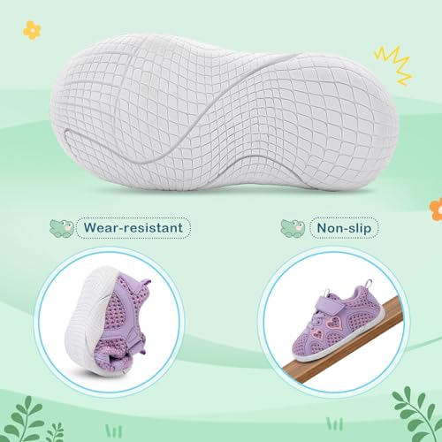 JIASUQI Toddler Girl Sneakers Purple Size 62