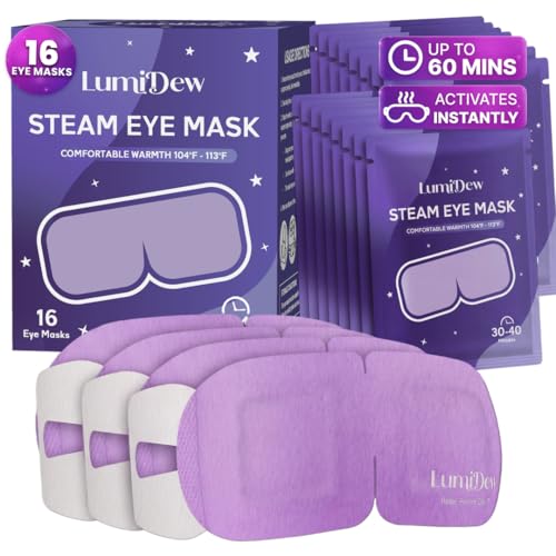 LumiDew Self-Heating Steam Eye Masks (16 Pack)