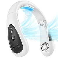 Amazon | ネッククーラーネックファン 5000mAh 首掛け扇風機 LED