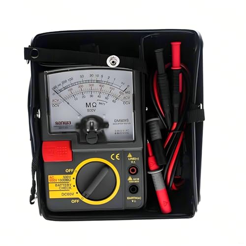 Japan Sanwa DM509S DM1009S Insulation Testers/Analogy Type Single Test Voltage Range, 500V Analog Megohmmeter, Test Voltage DC500V/1000Mohm(DM509S)
