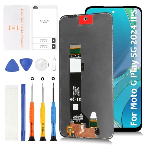 Olivechard OEM LCD for Motorola Moto G Play 5G 2024 XT2413 OEM LCD Screen Replacement 6.5' XT2413-1 XT2413-2 LCD Display Touch Digitizer Screen Assembly with Repair Tools