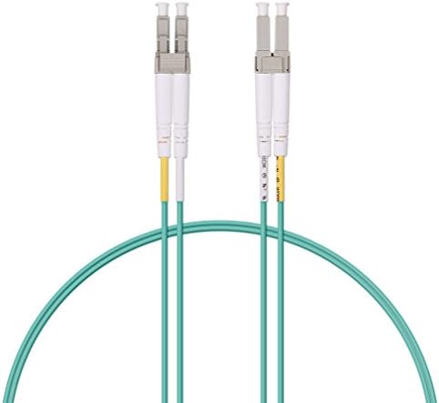 10Gtek Fiber Patch Cable - LC to LC OM3 10Gb/Gigabit Multi-Mode Jumper Duplex 50/125μm LSZH Fiber Optic Cord for SFP Transceiver, Aqua, 1-Meter(3.3ft)