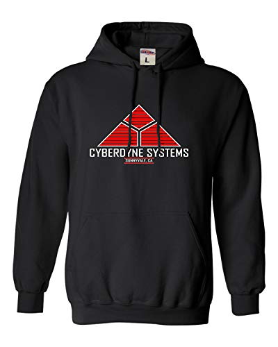 Go All Out X-Large Black Mens Cyberdyne Systems Sweatshirt Hoodie