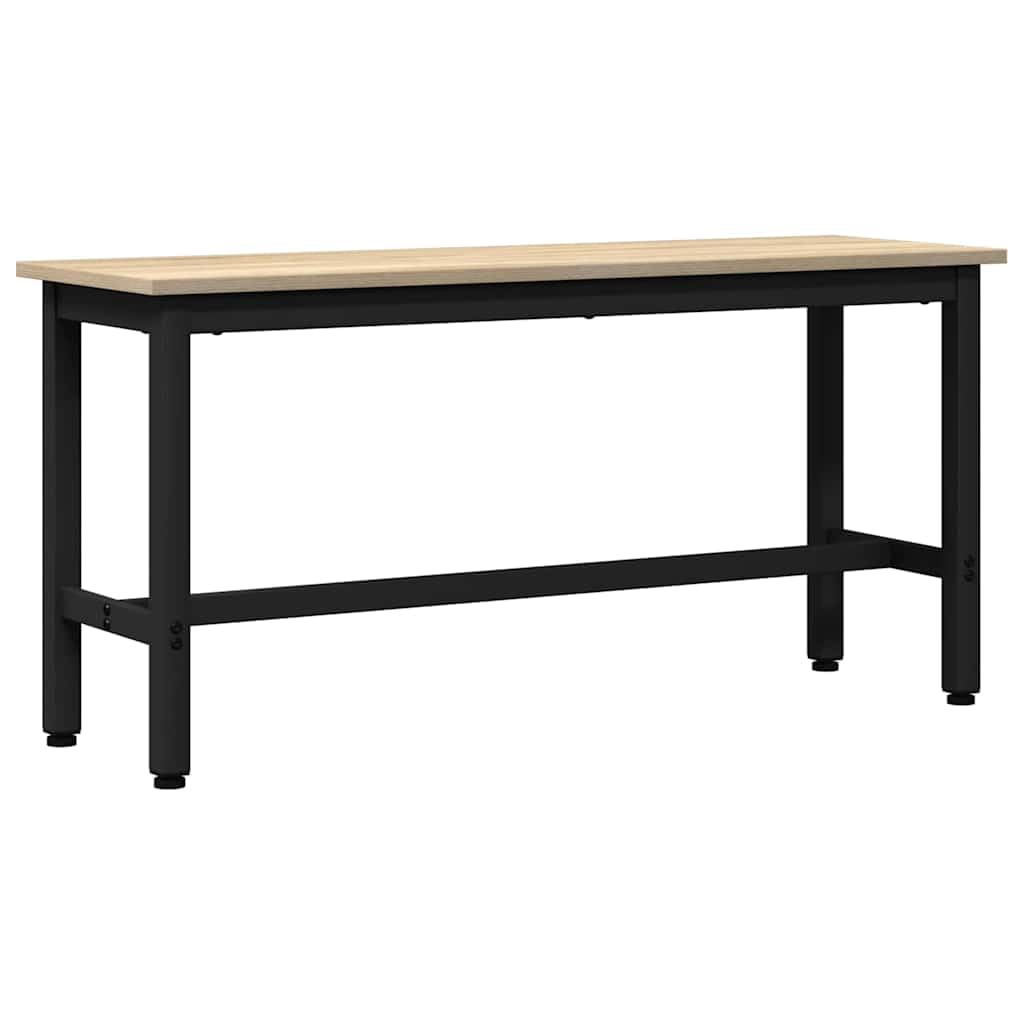 vidaXL Dining Bench Sonoma Oak 100 x 32.5 x 48.5 cm, Stylish Dining Bench, Height-Adjustable, Rectangular, Minimalist Design, Contemporary Seating, Indoor, Home Furniture