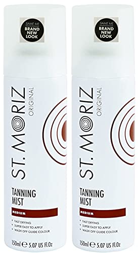 St Moriz MEDIUM Tanning MIST Instant Self Fake Tan Spray 150ml (2 Pack)
