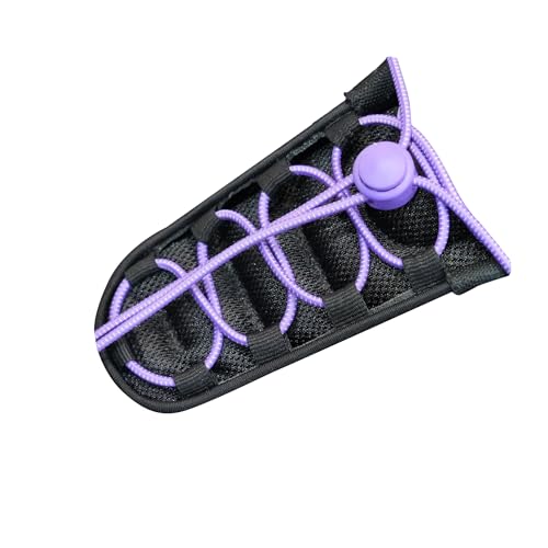 [NODC] 伸びる靴紐 ドローコード 靴ひも 結ばない 簡単靴紐 シューレース クイックリリース (パープル, 100cm)