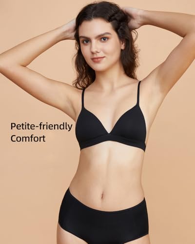Image of Organic Cotton Bra for Small Breasted Women, Wireless T-Shirt Bra, Seamless Padded Bra for Women