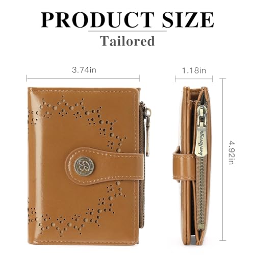 Image of Small Wallet for Women Bifold Credit Card Holder Compact Women Wallet with Zipper Coin Pocket