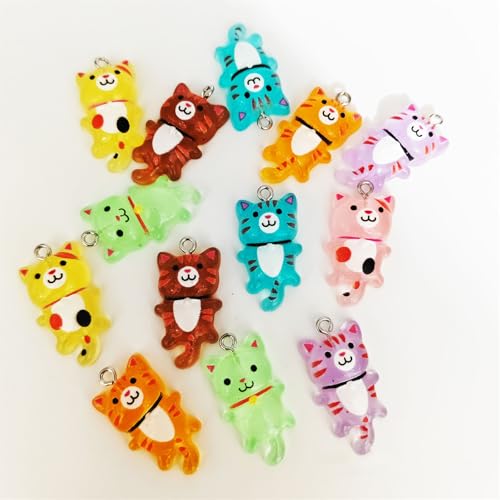 Assortiment résine chat miniature idée cadeau originale pour bijoux uniques