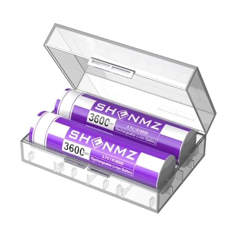 SHENMZ Galaxy 2 Pack Battery for 3.7V 3600mAh Flat Top Battery, Rechargeable for Flashlight, Camera, Small Fan, Sound Equipment Cover