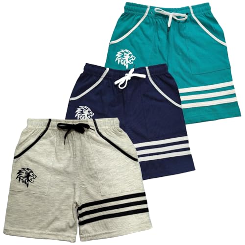 Image of LilBits Boys Pack of 3 Striped Shorts
