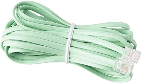 iSoHo Phones Phone Cord for Landline Phone, 15 Ft RJ11, Earth Day Green