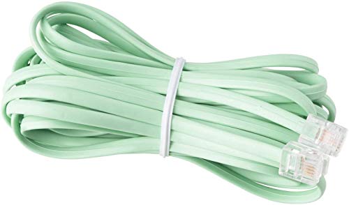 iSoHo Phones - Straight Phone Cord for Landline Phone, Cable, Telephone Extension Land Line Cable: Easy to Use - Excellent Sound Quality for House, Home Corded Phone or Office Earth Day Green 25ft