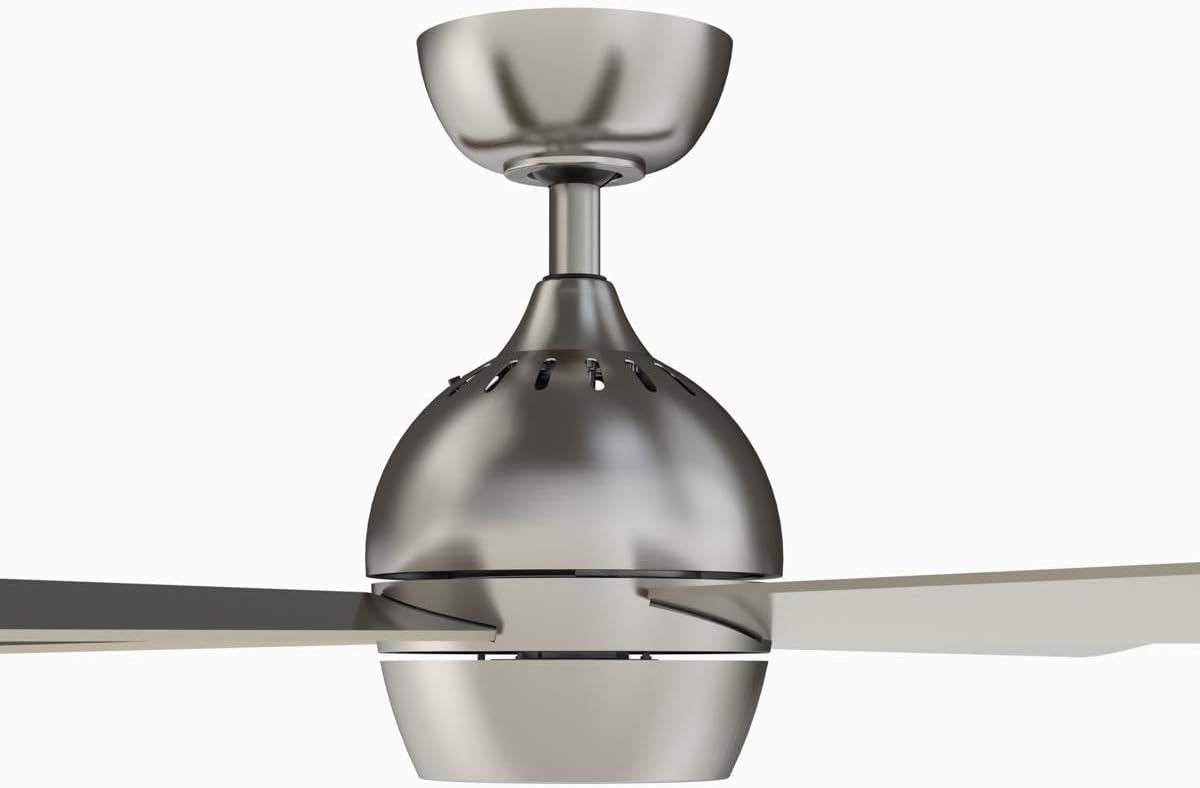 Fanimation Kwad 44 inch Indoor Ceiling Fan with LED Light Kit - Brushed Nickel