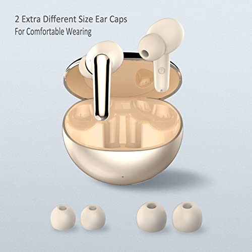 Wireless Earbuds, Bluetooth 5.3 In Ear Earphones Built In Hd Mic, Touch Control Bluetooth Headphones With Immersive Premium Sound, Wireless Ear Buds With Charging Case For Iphone Android (Rose Gold) #TOP4