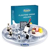 FEEBRIA Inflatable Floating Drink Holder with Large Capacity Drink Float for Pools & Hot Tub