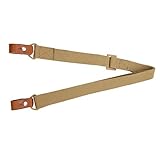  Al Aire Libre Ajustable 2 Puntos Caza Rifle Sling Correa Hecha por Nylon de Alta Densidad y Cuero de Vaca Fuerte usable y Duradero(Mud Color)