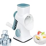 Shaved Ice Machine, Portable Ice Crusher and Snow Cone Machine, Premium Manual Shaved Ice Maker for Home with Hand Crank, Slushie Machine, Ice Shaver, BPA-Free
