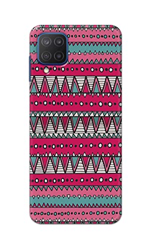 Image of Printed Hard Back Cover Case for Samsung Galaxy M12 Back Cover (Geometric Vintage Pattern) -1803