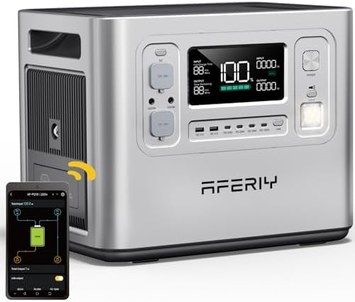 AFERIY 2400W 2048Wh Portable Power Station,13 Outputs Solar Gener...