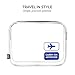 TSA-Approved Clear Travel Toiletry Bag - Bonus 2 x 80 ml Travel Bottles Included - Airline Toiletry Bag for Men & Women - Liquids, Cosmetics & Makeup - Heavy-Duty Zipper & Leak-Proof PVC Plastic