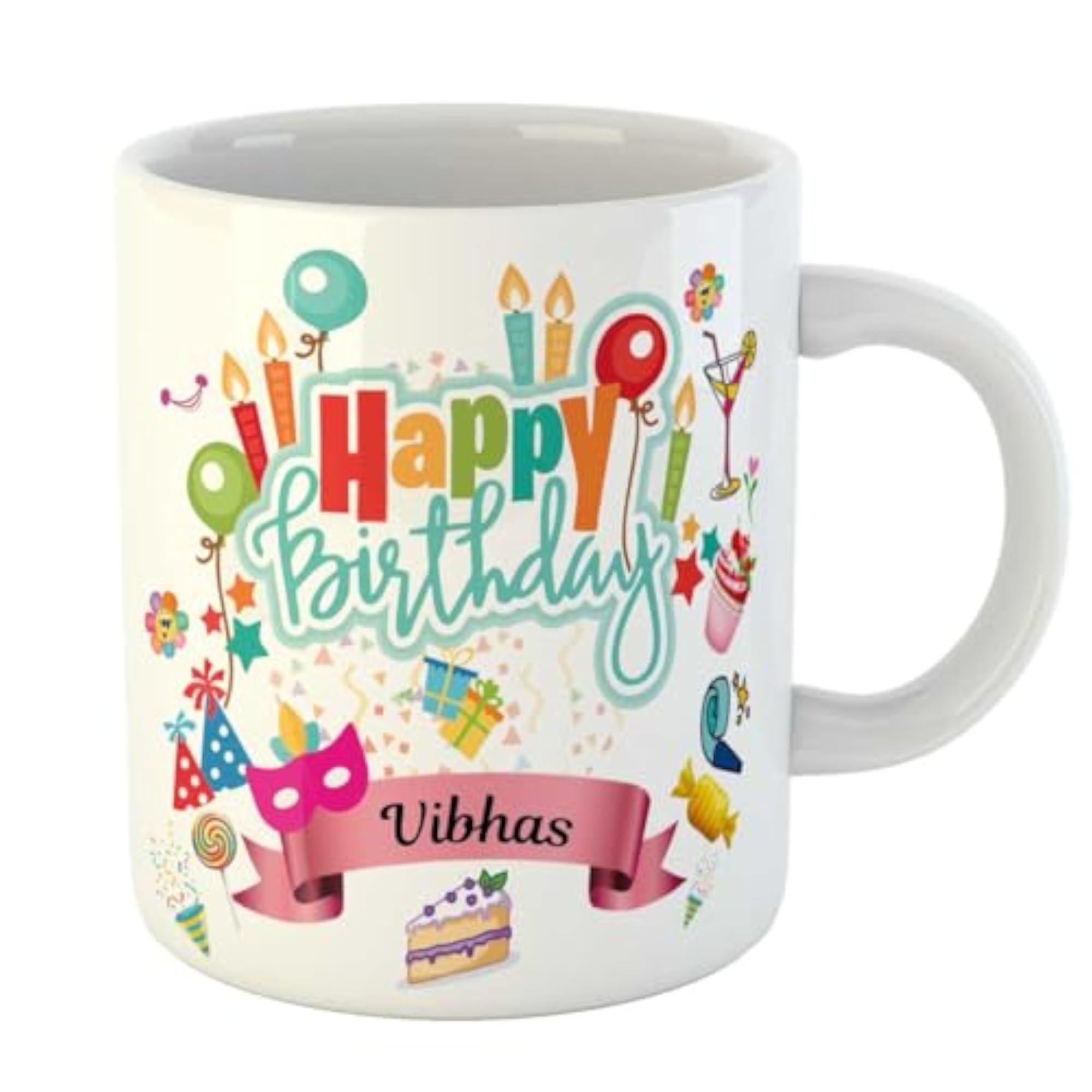 Happy Birthday Vibhas Coffee Mug, Gift for Kids & Friends