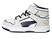 PUMA Rebound Layup Mid Hook and Loop Shoes (Little Kid) Sneaker, Glacial Gray/Navy/Rickie Orange, 1 US Unisex