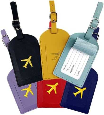 6 Targhette Per Valigia In Alluminio - Con Anelli In Acciaio, 6 Colori Diversi - Foto 2