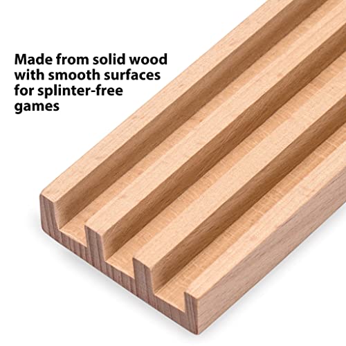Set de 4 Bandejas para Dominó Madera Premium 25x6x1.7 cm miniatura 6