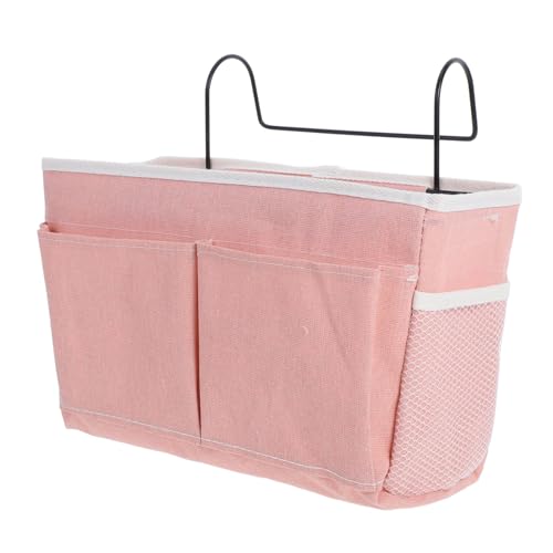 OFFSCH College Dorm Bedside Hanging Storage Bag Space Saving Organizer with Multi Pockets for Books Electronics and Essentials Easy Installation Bed Rail Pouch for Tidy Spaces