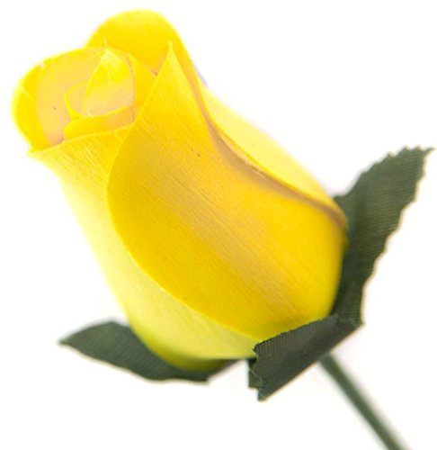 Yellow Bunch Of 8 Closed Bud Wooden Roses For Crafts Custom Bouquets And Other Diy Projects. Choose Form Over 50 Colors. #TOP1