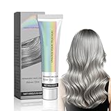 Silver Hair Dye – Silver Gray Hair Color for Lightened & Bleached Hair, 2-in-1 Nourishing Color & Conditioner, Suitable for All Hair Types, 3.53 Fl Oz (1pcs)