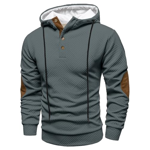 Mens Casual Fleece Hoodies Drawstring Fashion Simple Quarter Zip Pullover Sweatshirts Long Sleeve Workout Hooded Tops3