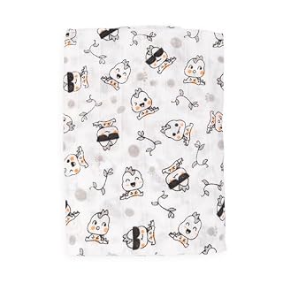 Pack De 3 Muselinas De Algodón Para Bebé Duffi Baby - Tamaño 80x80 Cm, Diseño Nubes Lunas Y Rayas Azul - Suaves, Unisex, Ideales Para Pañales O Cobijas
