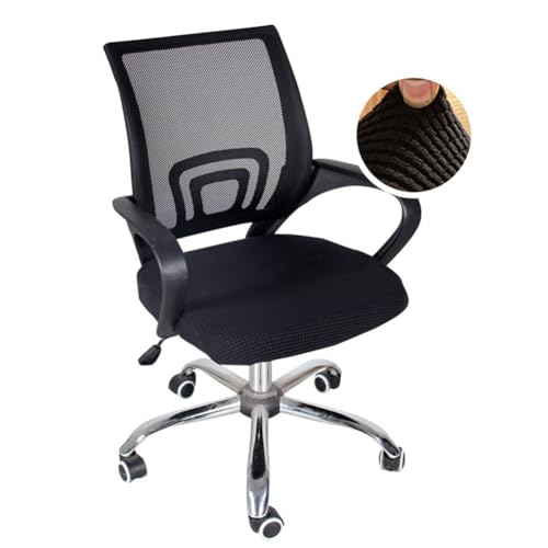 WHTCHSU Capas de assento de cadeira de computador de escritório jacquard elásticas, protetores de al