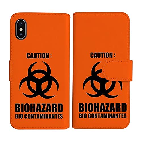 sslink Galaxy S25 FE SM-S731B �Ή� �蒠�^ �I�����W �P�[�X �o�C�I�n�U�[�h BIOHAZARD �u���b�N ���S �_�C�A���[�^�C�v ���J�� �J�[�h���[ �t���b�v �J�o�[