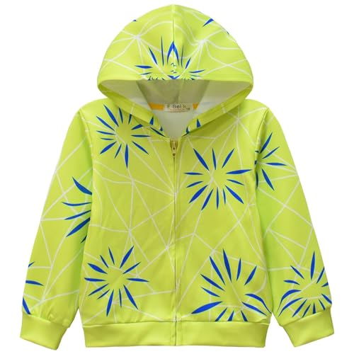 Girl Zip-Up Hoodie Cartoon Movie Sweatshirt Novelty Lightweight Jacket Outerwear Coat for Kids 4-10 Years