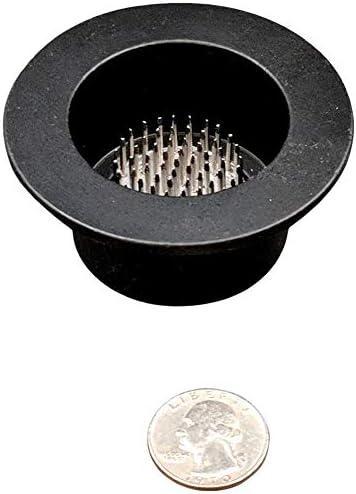 JWL HAWNKOA PRODUCTS Kenzan Ikebana Black Color Water Holding Flower Arranger Pin Frog 3" Lip Fits 2" Hole (1 Item)