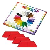 CreativaMente - Cartes prédécoupées et avec Guides de Pliage pour réaliser des Lignes 3D, Couleur Rouge écarlat, 869
