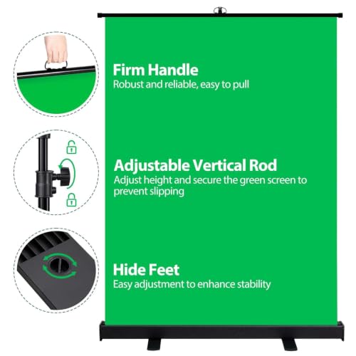 Image of EMART 58x76in Collapsible Green Screen Backdrop Portable Photo Background