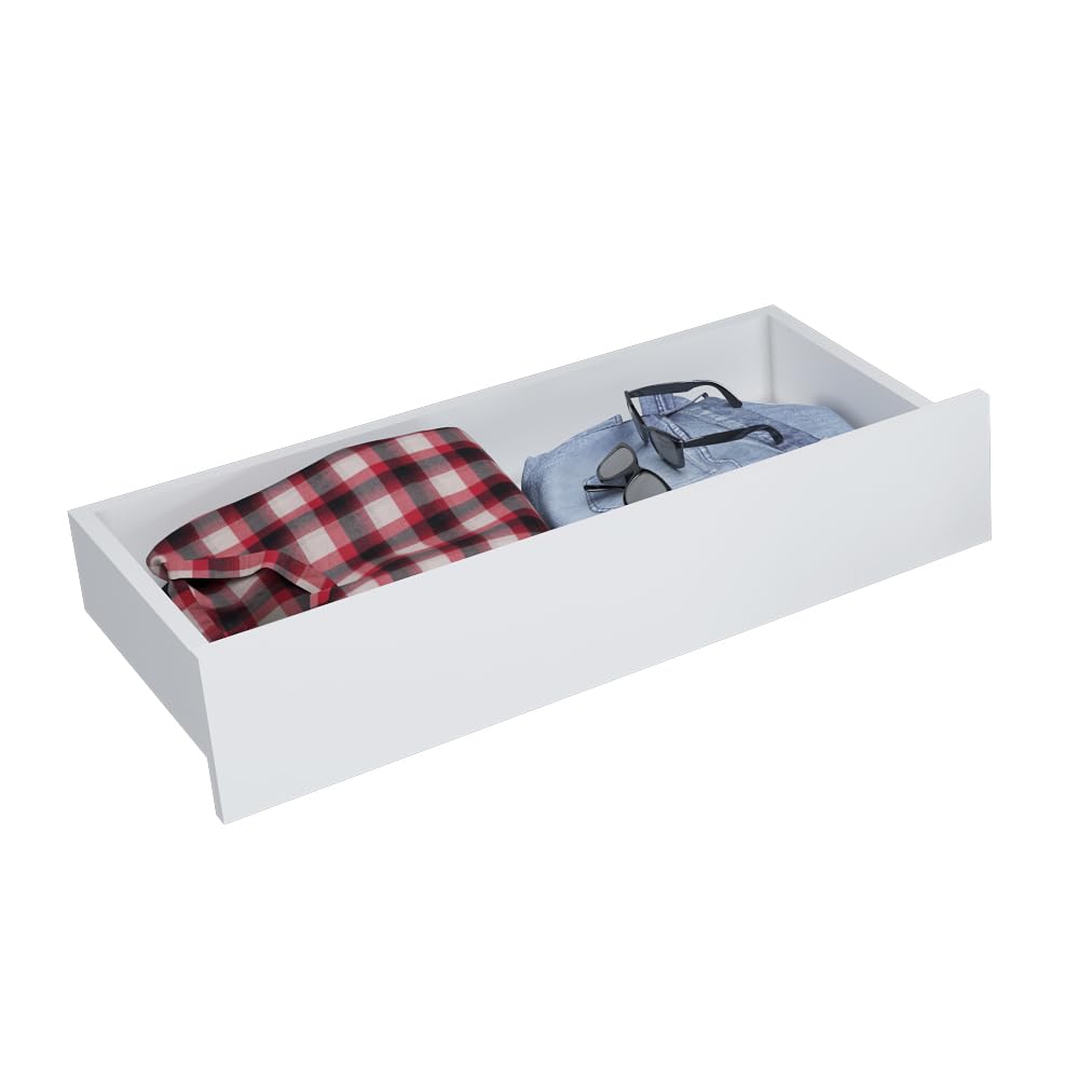 A&J MöbelLand Schwebetürenschrank LINA Kleiderschrank 200 cm mit Spiegel, 3 Schubladen & 3D-Lamellen (Weiß)