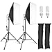 Produktbild MVPower® Softbox Fotolampe Studioset mit Höhestellbare Lampenstativ 50 x 70 cm, 135W Set-2 für Fotostudio, Produktfotografie und Videoaufnahme